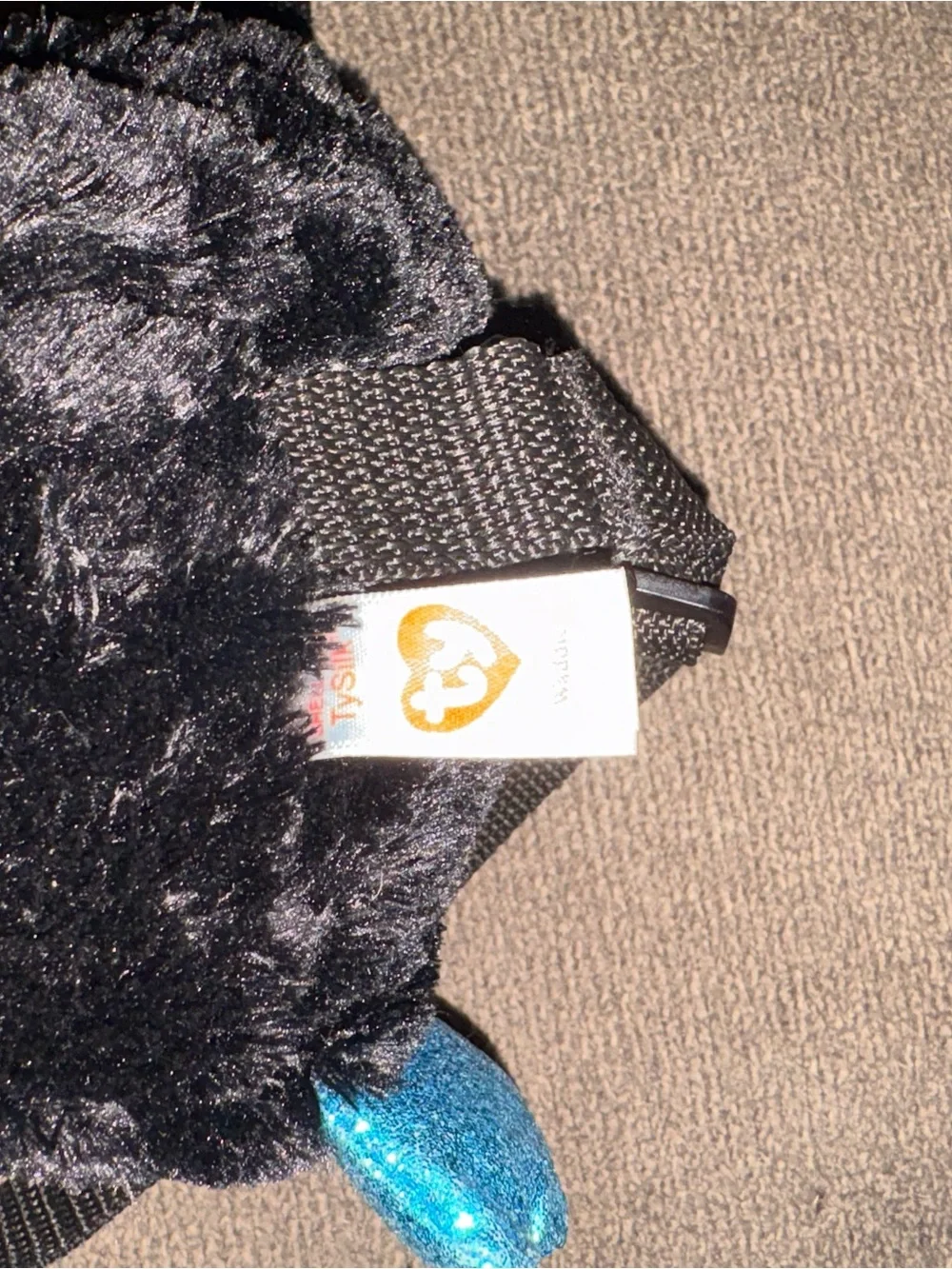 Ty Plush Penguin Backpack in Black, White & Teal with Orange Beak